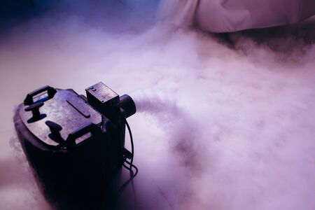 Dry ice low fog machine with hands on for wedding first dance in restaurants