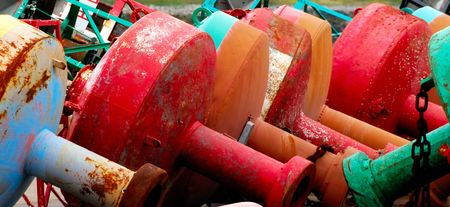 Colorful Bouys in a Port of Halifax, canada