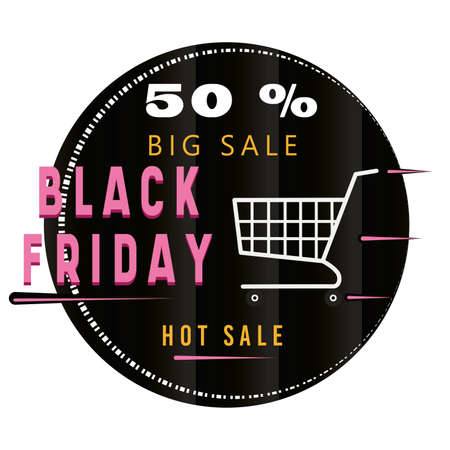 Black friday image. Sale, discount offer - Vectorのイラスト素材
