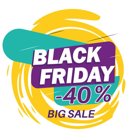 Black friday image. Sale, discount offer - Vectorのイラスト素材