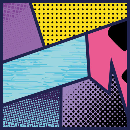 Halftone comic background. Pop art frame - Vectorのイラスト素材