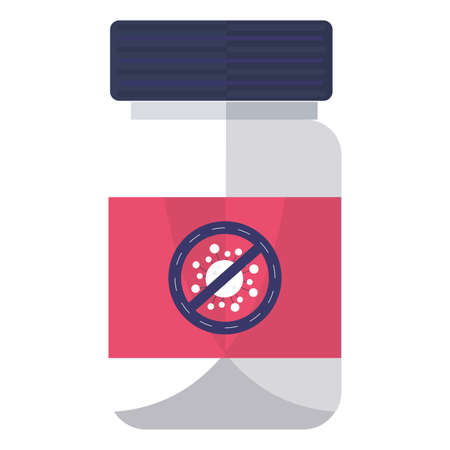 Isolated vial icon. Medical treatment. Vaccination concept - Vectorのイラスト素材