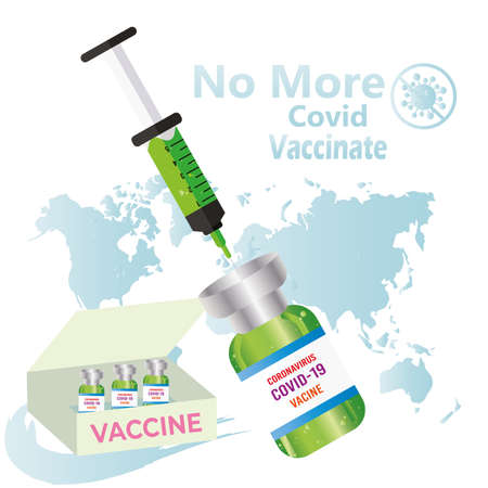 Vaccination in the world. Covid-19 treatment - Vectorのイラスト素材