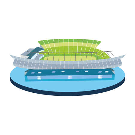 Isolated 3d colored soccer stadiumのイラスト素材