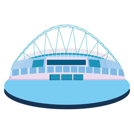 Isolated 3d colored soccer stadiumのイラスト素材