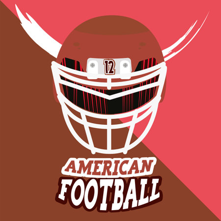 American football poster with a helmetのイラスト素材