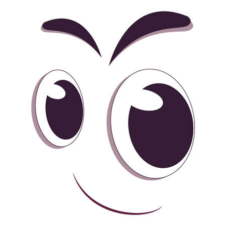 Cartoon of a happy facial expressionのイラスト素材