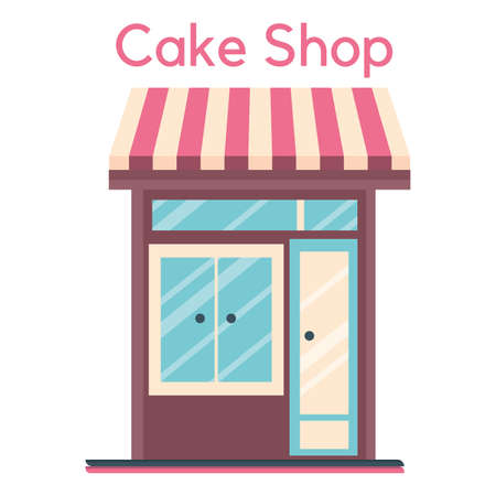 Isolated flat cake shop icon