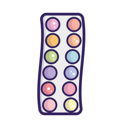 Isolated art palette icon school supply iconのイラスト素材