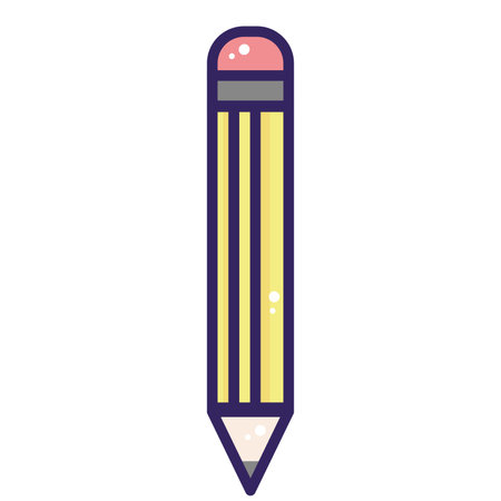 Isolated flat pencil icon school supply iconのイラスト素材