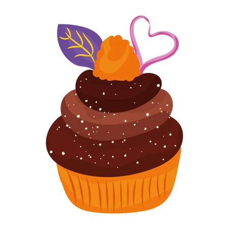 Isolated colored cupcake birthday dessert Vectorのイラスト素材