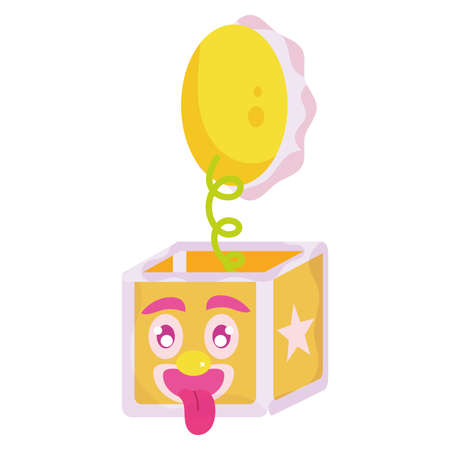 Isolated surprise box with a happy face Vectorのイラスト素材