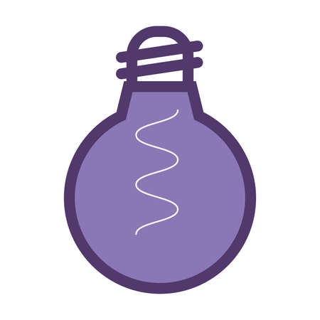 Isolated blue lightbulb flat design icon Vectorのイラスト素材