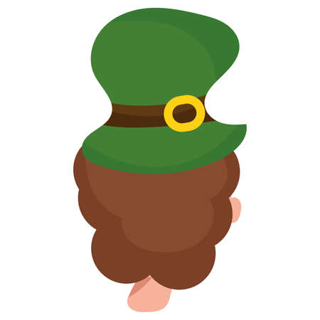 Isolated patrick day elf with traditional hat Vectorのイラスト素材