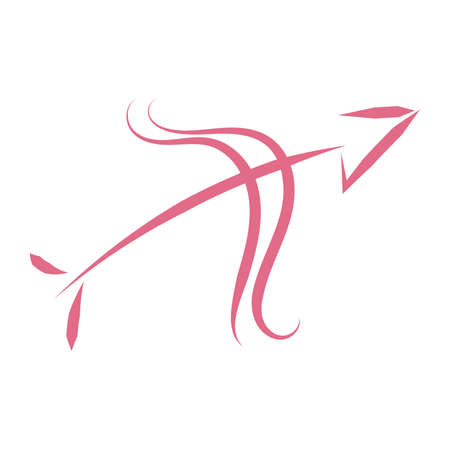 Isolated sketch of a bow and arrow Vectorのイラスト素材