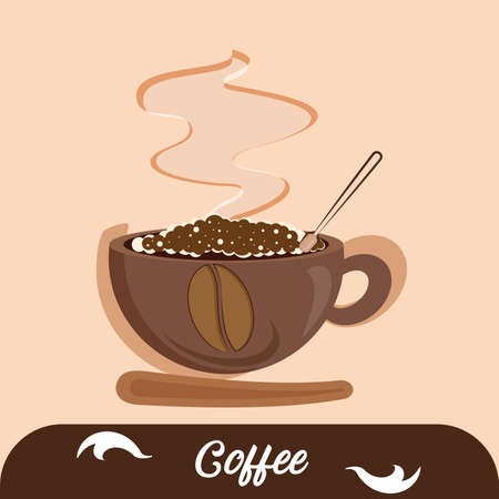 Isolated hot coffee drink cup Vectorのイラスト素材