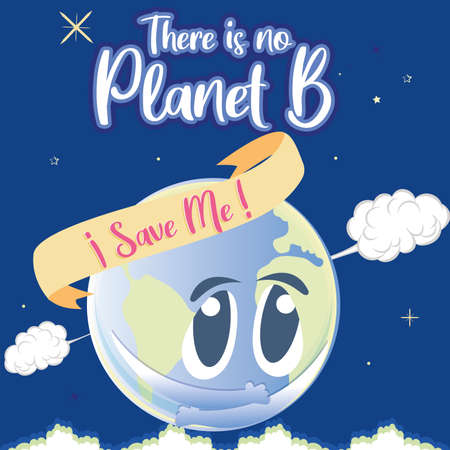 Earth day There is no plan b Sad planet earth Vectorのイラスト素材