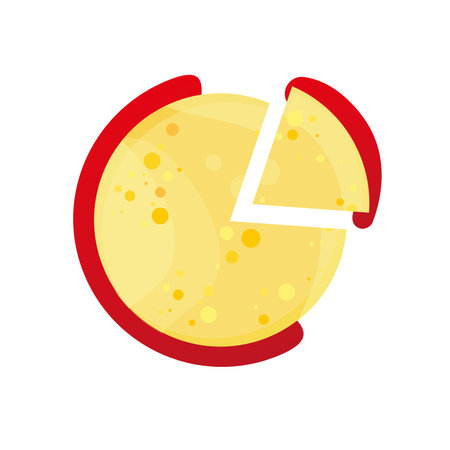 Top view of dutch cheese Vectorのイラスト素材