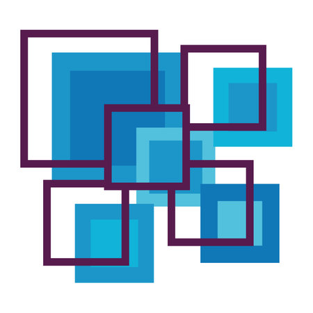 Isolated sketch of blue boxes Vectorのイラスト素材