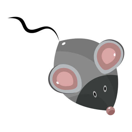 Isolated colored mouse icon cute design Vectorのイラスト素材