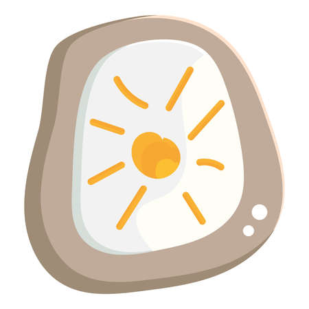 Isolated cute photo with a sun icon Cute design Vectorのイラスト素材