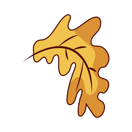Isolated colored autumn leaf icon Vectorのイラスト素材