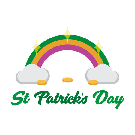 Isolated rainbow Saint patrick day icon Vectorのイラスト素材