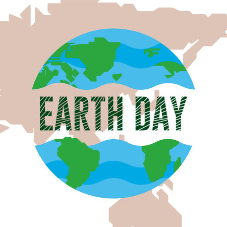Earth planet with text Earth day poster Vectorのイラスト素材
