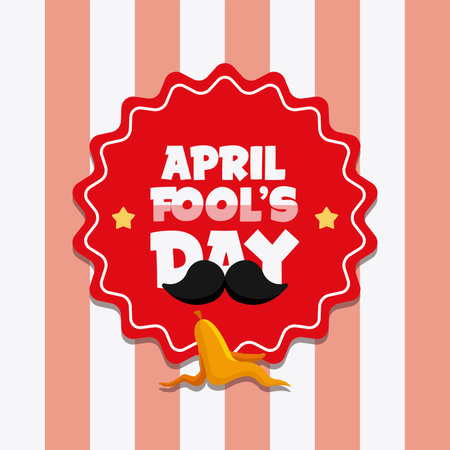 Colored april fools day poster Vectorのイラスト素材