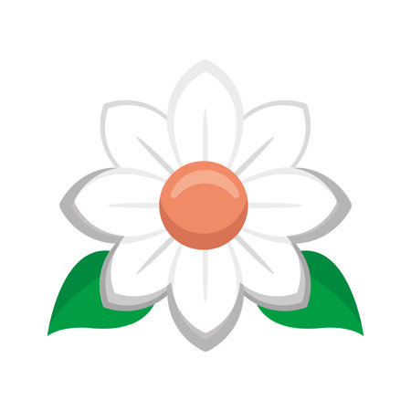 Isolated cute flower sketch icon Flat design Vectorのイラスト素材