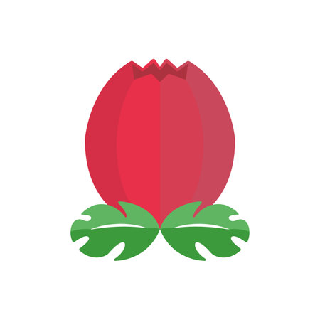 Isolated cute flower sketch icon Flat design Vectorのイラスト素材