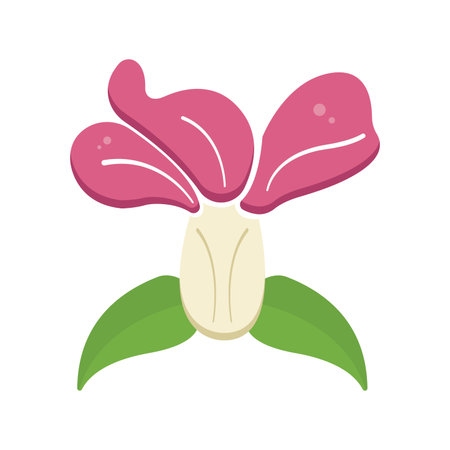 Isolated cute flower sketch icon Flat design Vectorのイラスト素材