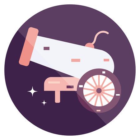 Isolated medieval cannon weapon icon Vectorのイラスト素材