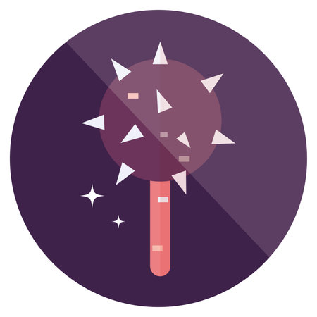 Isolated medieval mace weapon icon Vectorのイラスト素材