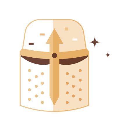 Isolated medieval knight helmet icon Vectorのイラスト素材