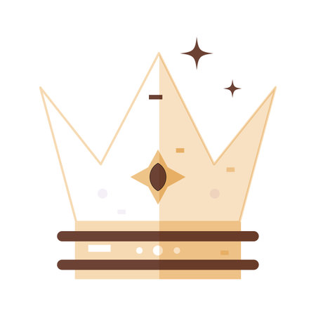 Isolated medieval king crown icon Vectorのイラスト素材