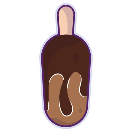 Isolated colored ice cream icon flat design Vectorのイラスト素材