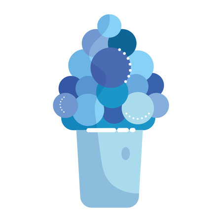 Isolated blue monochromed ice cream icon Vectorのイラスト素材