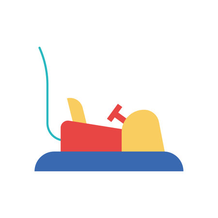 Isolated bumper car amusement park icon Vectorのイラスト素材
