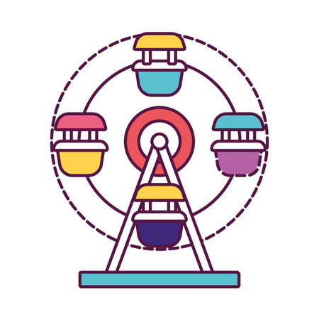 Isolated ferris amusement park icon Vectorのイラスト素材
