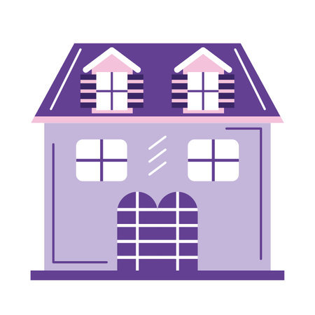 Isolated colored doll house toy icon Vectorのイラスト素材