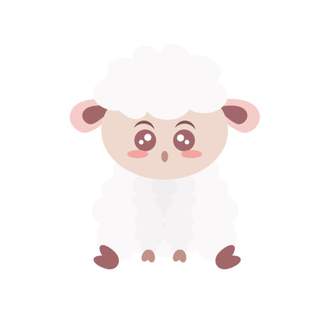 Isolated sheep icon Domestic animal Nativity character Vectorのイラスト素材