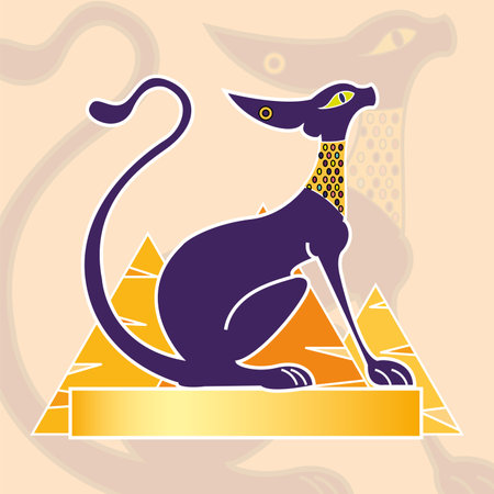Isolated egyptian cat old egypt icon Vectorのイラスト素材
