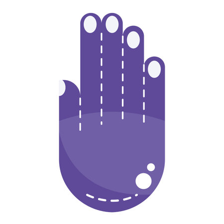 Isolated purple hand gesture icon Vectorのイラスト素材