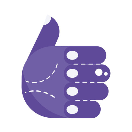 Isolated purple hand gesture icon Vectorのイラスト素材