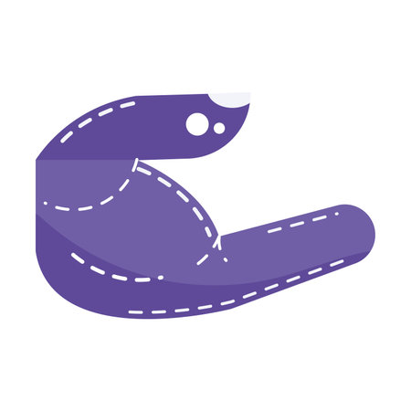 Isolated purple hand gesture icon Vectorのイラスト素材