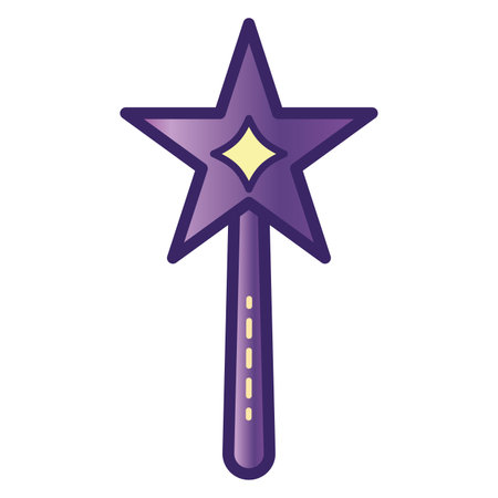 Isolated magic wand icon with star shape Vectorのイラスト素材