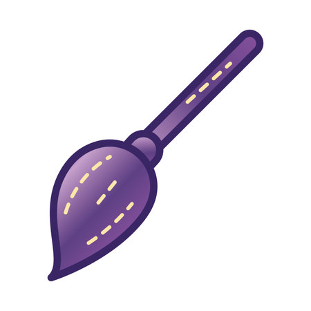 Isolated colored wooden witch broom icon Vectorのイラスト素材