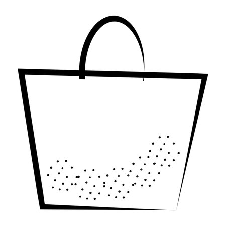 Isolated black shopping bag icon Vectorのイラスト素材