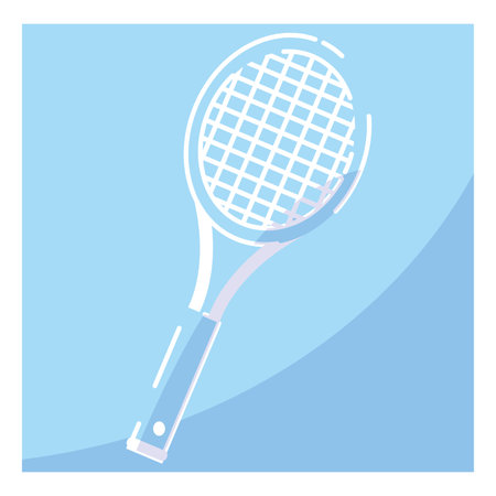 Isolated tennis racket icon Flat design Vectorのイラスト素材